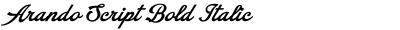 Arando Script Bold Italic